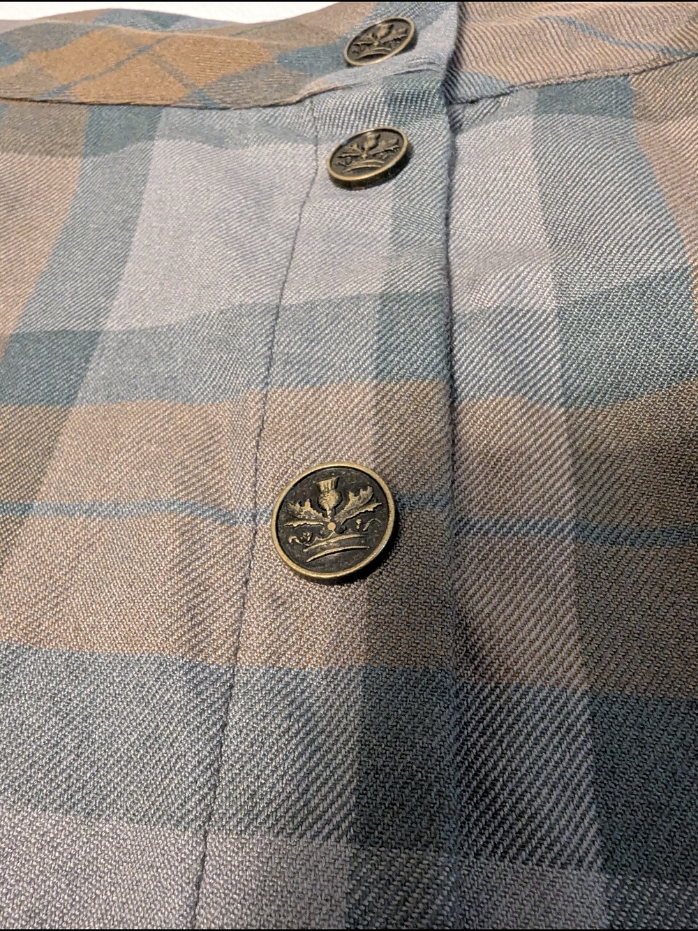 Torrid Outlander Plaid Circle Skirt in Gray and Brown - Picture 2 of 5